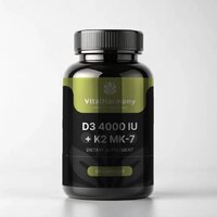 Витамины и минералы VitalHarmony Vitamin D3 4000 + K2 MK-7, 90 капсул
