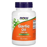Натуральная добавка NOW Garlic Oil 1500 mg, 250 капсул