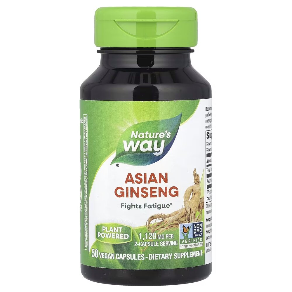 Натуральна добавка Nature's Way Asian Ginseng 560 mg, 50  вегакапсул