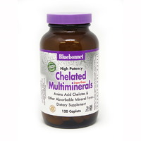 Витамины и минералы Bluebonnet Albion Chelated Multiminerals iron free, 120 каплет