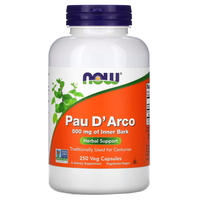 Натуральная добавка NOW Pau D'Arco 500 mg, 250 капсул