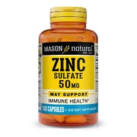 Витамины и минералы Mason Natural Zinc Sulfate 50 mg, 100 капсул