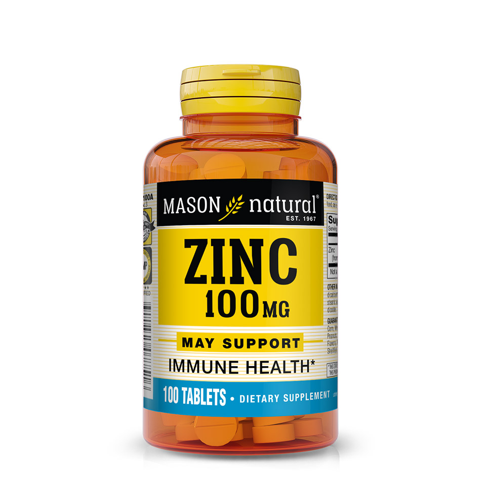 Вітаміни та мінерали Mason Natural Zinc 100 mg, 100 таблеток