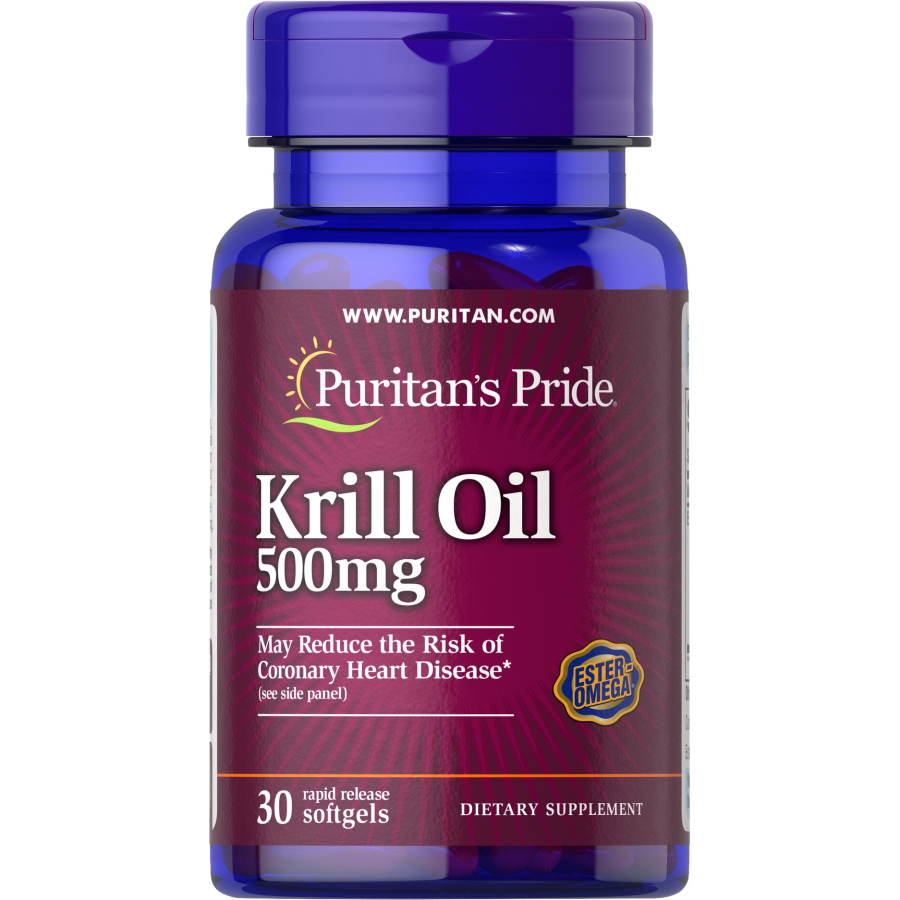 Жирные кислоты Puritan's Pride Krill Oil 500 mg, 30 капсул