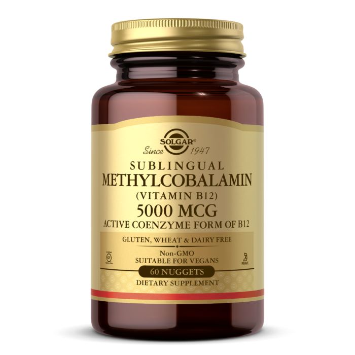 Вітаміни та мінерали Solgar Sublingual Methylcobalamin (Vitamin B12) 5000 mcg, 60 таблеток