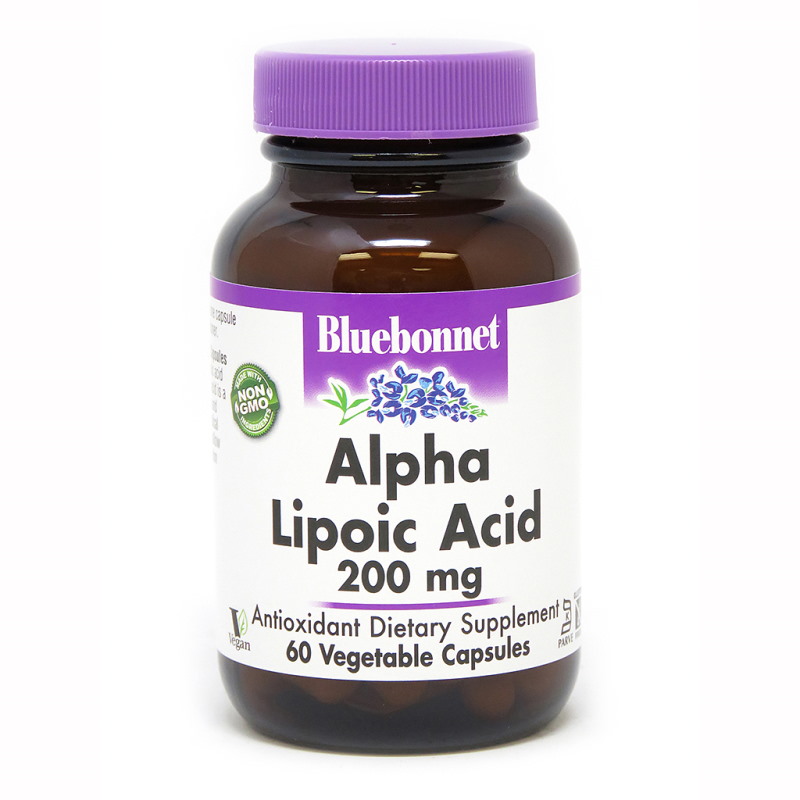 Натуральная добавка Bluebonnet Alpha Lipoic Acid 200 mg, 60 капсул