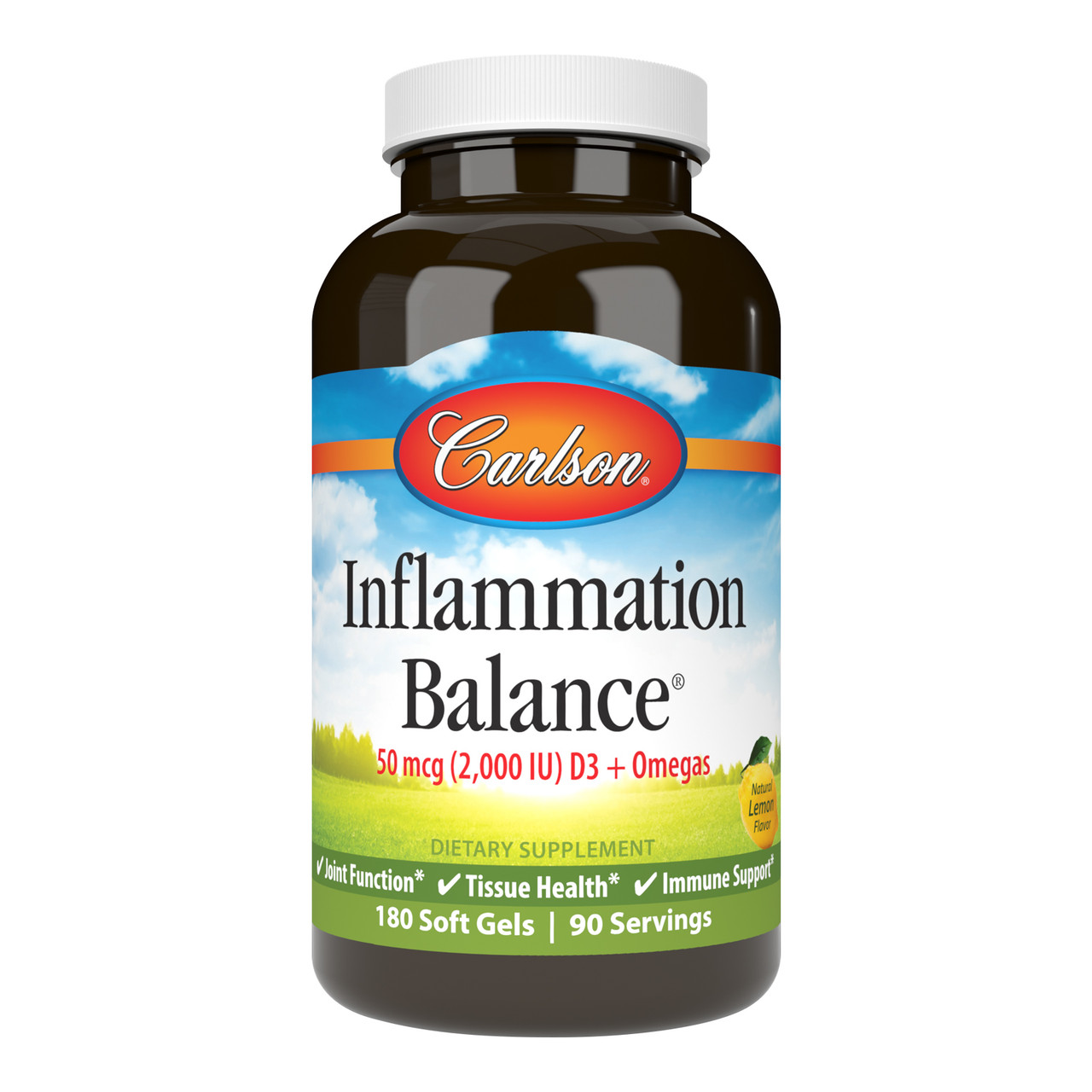 Жирні кислоти Carlson Labs Inflammation Balance, 180 капсул