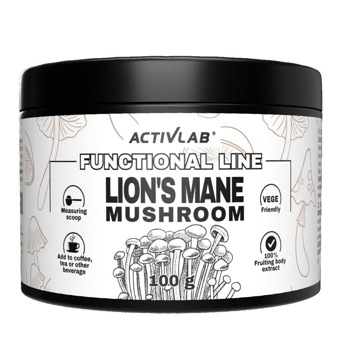 Натуральная добавка Activlab Lion's Mane Mushroom, 100 грамм