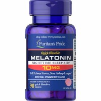 Натуральная добавка Puritan's Pride Melatonin 10 mg, 90 таблеток - клубника