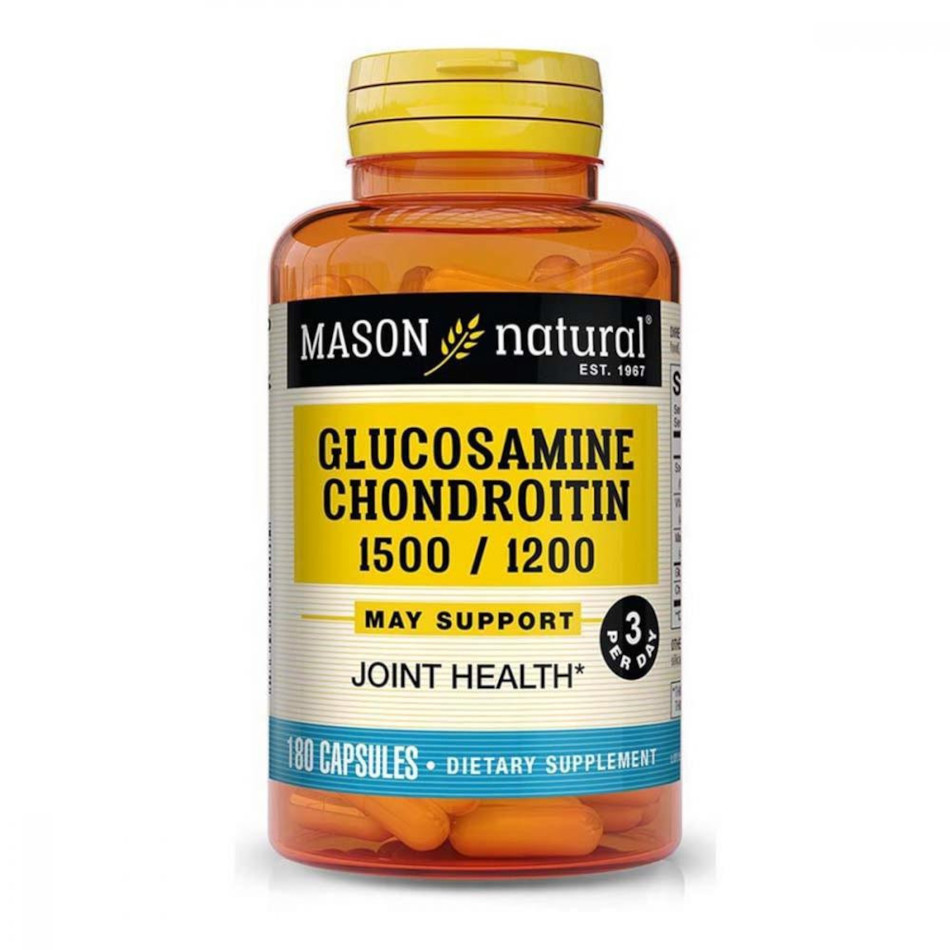 Препарат для суглобів і зв'язок Mason Natural Glucosamine Chondroitin, 180 капсул