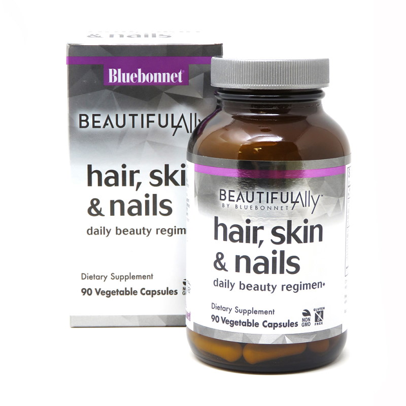 Витамины и минералы Bluebonnet Hair Skin and Nails, 90 капсул - Beautiful Ally