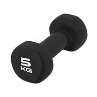 Гантель виниловая PowerPlay 4125 Achilles Black, 5 кг