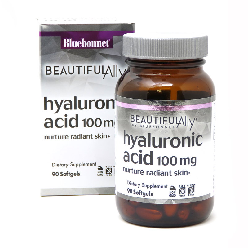 Препарат для суставов и связок Bluebonnet Hyaluronic Acid 100 mg, 90 капсул - Beautiful Ally