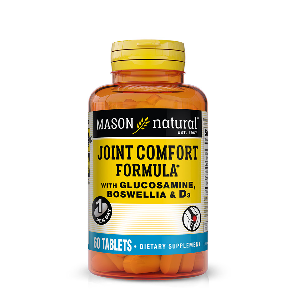 Препарат для суставов и связок Mason Natural Joint comfort formula with boswellia &amp; D3, 60 таблеток