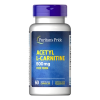 Жиросжигатель Puritan's Pride Acetyl L-Carnitine 500 mg, 60 капсул