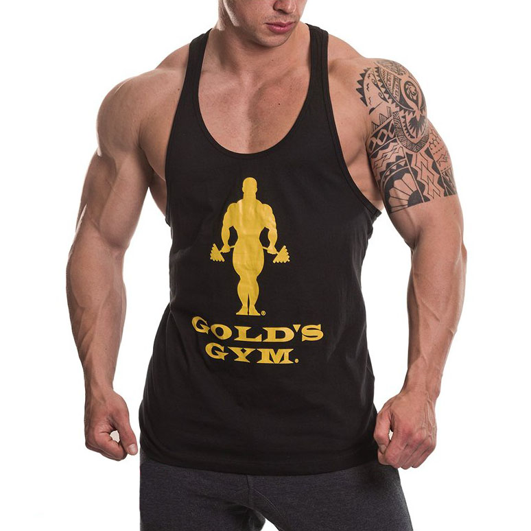 Мужская майка Golds Gym Stringer Slogan (GGVST029), черная