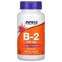 Витамины и минералы NOW Vitamin B2 100 mg, 100 вегакапсул