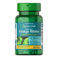 Натуральная добавка Puritan's Pride Ginkgo Biloba 120 mg, 30 капсул