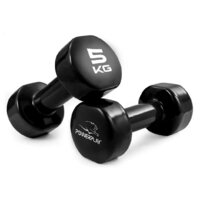 Гантель виниловая PowerPlay 4125 Achilles Black, 2*5 кг