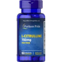 Аминокислота Puritan's Pride L-Citrulline 750 mg, 60 капсул