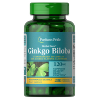 Натуральная добавка Puritan's Pride Ginkgo Biloba 120 mg, 200 капсул