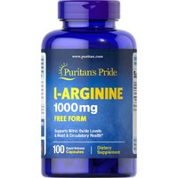 Аминокислота Puritan's Pride L-Arginine 1000 mg, 100 капсул