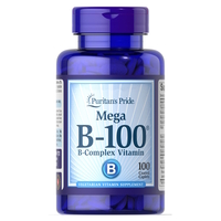 Вітаміни та мінерали Puritan's Pride Mega B-100 B-Complex Vitamin, 100 каплет