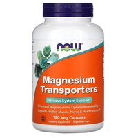 Витамины и минералы NOW Magnesium Transporters, 180 капсул