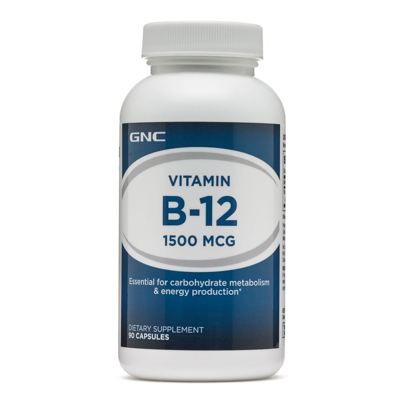 Витамины и минералы GNC Vitamin B12 1500, 90 капсул