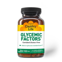 Витамины и минералы Country Life Glycemic Factors, 100 таблеток
