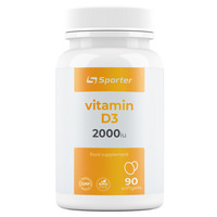 Витамины и минералы Sporter Vitamin D3 2000 IU, 90 капсул