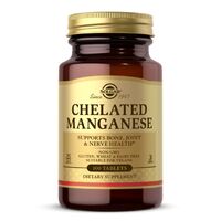 Витамины и минералы Solgar Chelated Manganese, 100 таблеток