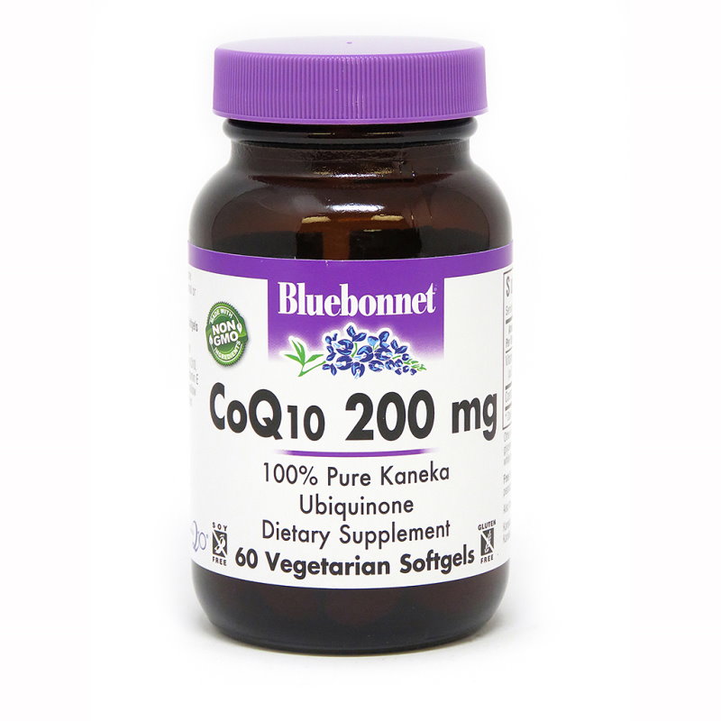 Натуральна добавка Bluebonnet Nutrition CoQ10 200 mg, 60 гелевих вегакапсул