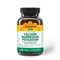 Вітаміни та мінерали Country Life Target-Mins Calcium Magnesium Potassium, 90 таблеток