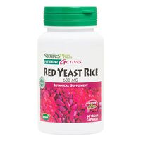Натуральная добавка Natures Plus Herbal Actives Red Yeast Rice 600 mg, 60 вегакапсул