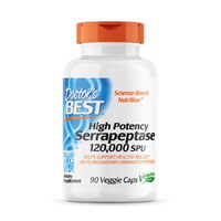 Натуральная добавка Doctor's Best Serrapeptase 120000 SPU High Potency, 90 капсул