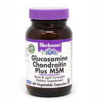 Препарат для суставов и связок Bluebonnet Glucosamine Chondroitin plus MSM, 60 вегакапсул