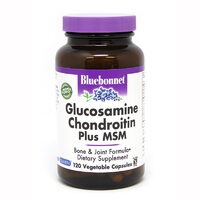 Препарат для суглобів і зв'язок Bluebonnet Nutrition Glucosamine Chondroitin plus MSM, 120 вегакапсул