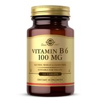Витамины и минералы Solgar Vitamin B6 100 mg, 100 таблеток
