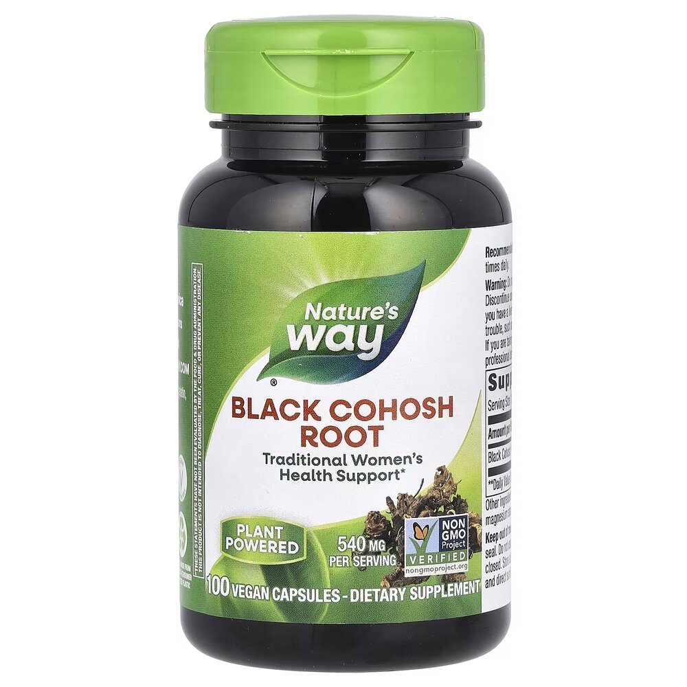 Натуральна добавка Nature's Way Black Cohosh Root 540 mg, 100 вегакапсул