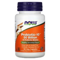 Пробиотики и пребиотики NOW Probiotic-10 50 billion, 50 вегакапсул
