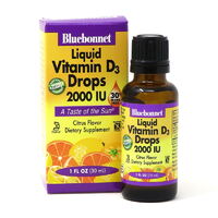 Вітаміни та мінерали Bluebonnet Nutrition Liquid Vitamin D3, 2000IU 30 мл - апельсин