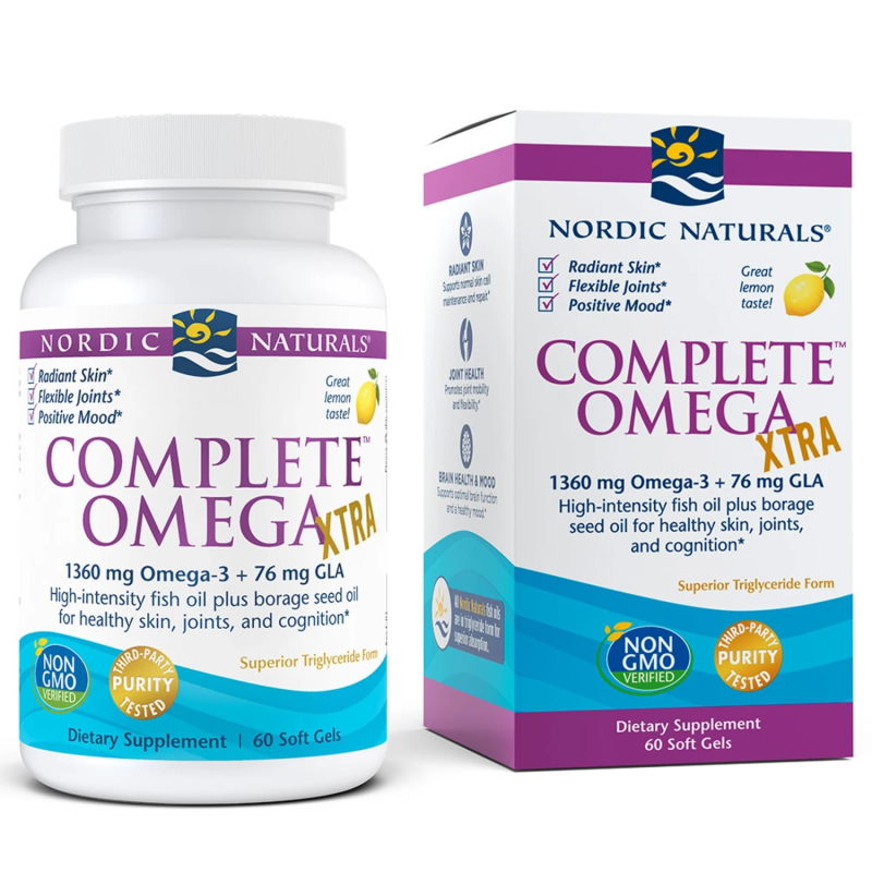 Жирні кислоти Nordic Naturals Complete Omega XTRA, 60 капсул - лимон