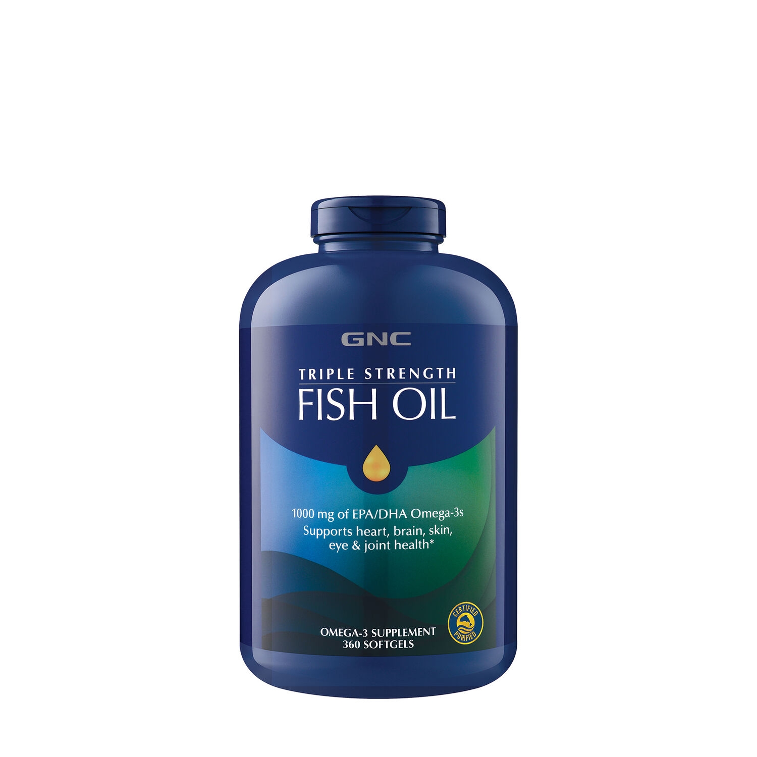 Жирні кислоти GNC Triple Strength Fish Oil, 360 капсул