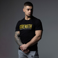 Мужская футболка Trec Nutrition Motivation Strength 123, Black