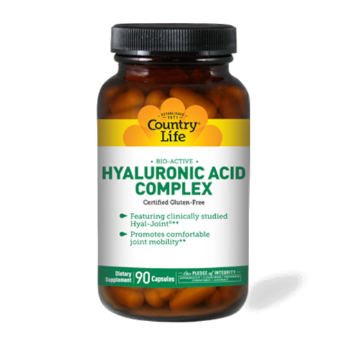 Препарат для суставов и связок Country Life Hyaluronic Acid Complex, 90 капсул
