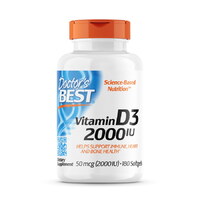 Витамины и минералы Doctor's Best Vitamin D3 2000 IU, 180 капсул