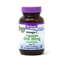 Жирні кислоти Bluebonnet Nutrition Natural Omega-3 Vegetarian DHA 200 mg, 30 вегакапсул
