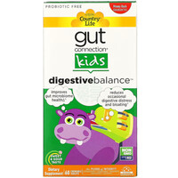 Натуральная добавка Country Life Gut Connection Kids Digestive Balance, 60 жевательных таблеток
