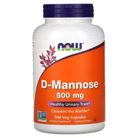 Натуральная добавка NOW D-Mannose 500 mg, 240 вегакапсул